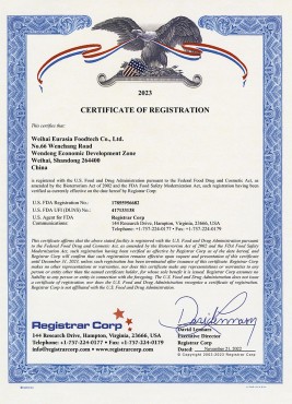 FDA Certificate